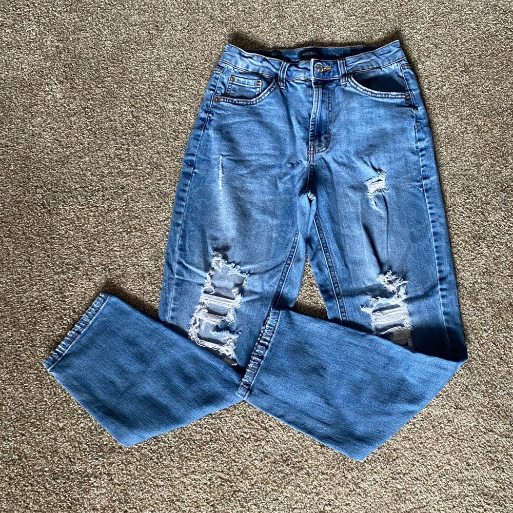 Wild Fable | Distressed High Rise Mom Jeans